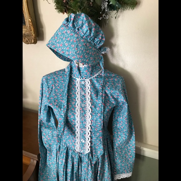 💙❤️Handmade Prairie Pioneer Dress & Bonnet‼️FINAL SALE - Picture 2 of 16